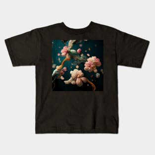 Sculpture with intricated flowers, trees, exploding and dispersing all around Kids T-Shirt